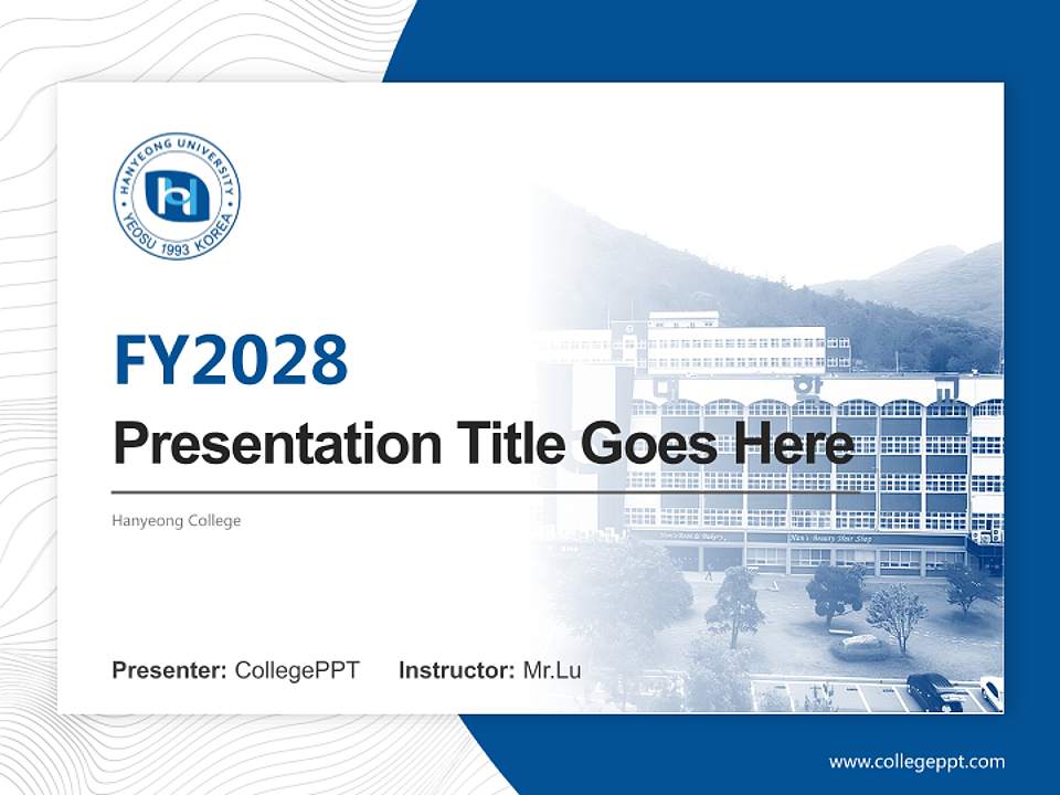 Hanyeong College Academic Presentation/Research Findings Report PPT Template4:3 ratio PPT effect preview image5