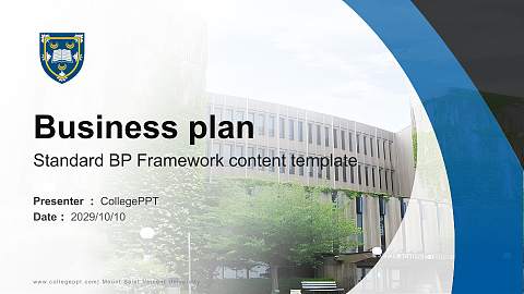 Mount Saint Vincent University Competition/Entrepreneurship Contest PPT Template