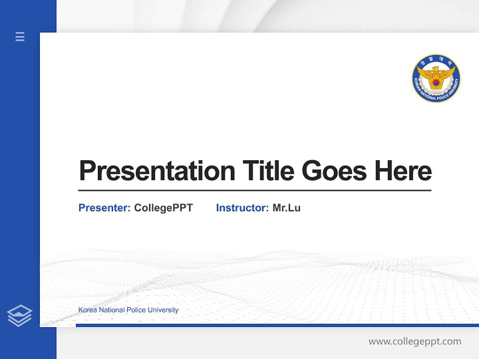 Korea National Police University Thesis Proposal/Graduation Defense PPT Template4:3 ratio PPT effect preview image5