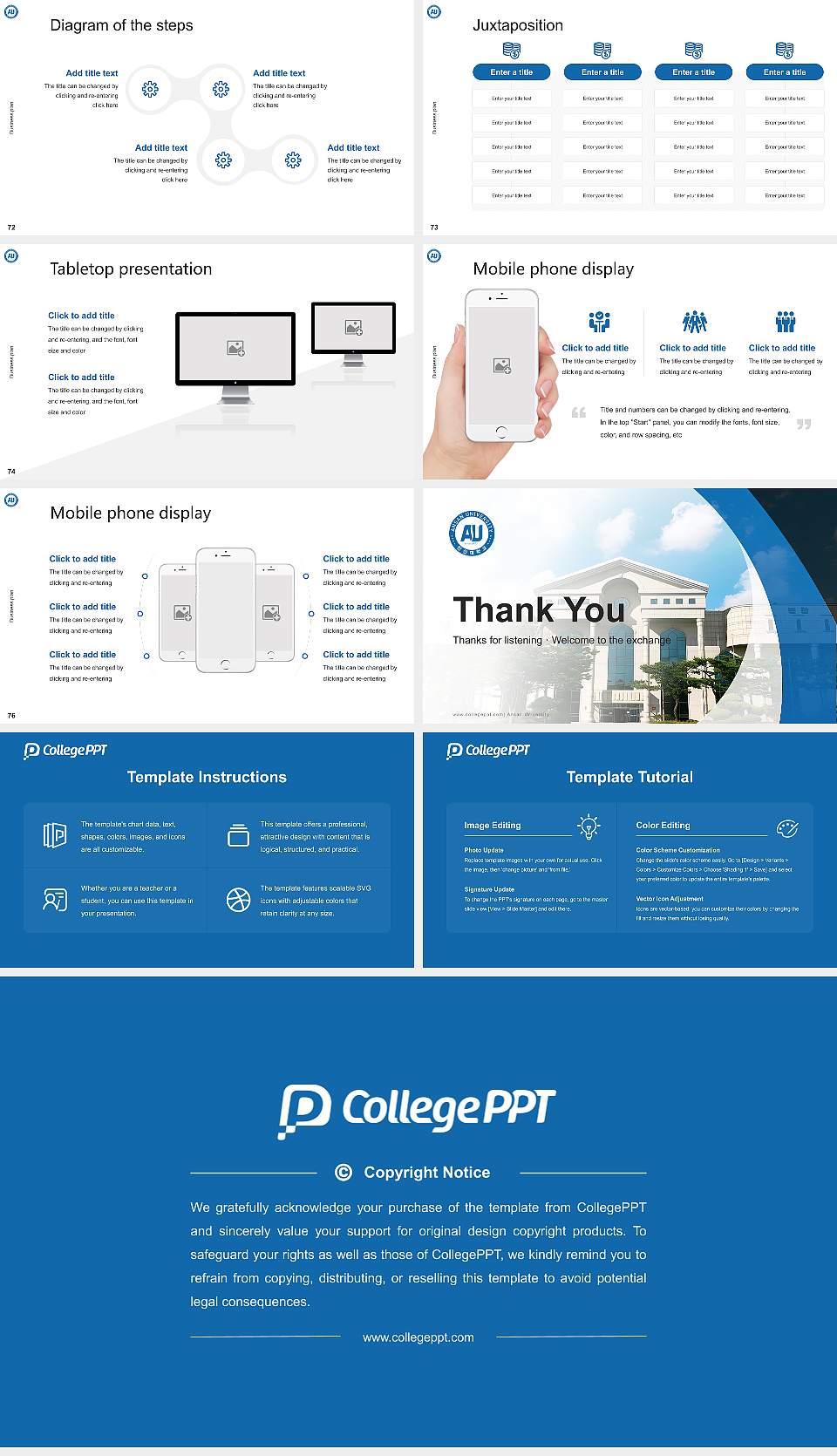 Ansan University Competition/Entrepreneurship Contest PPT Template16:9 ratio PPT effect preview image9