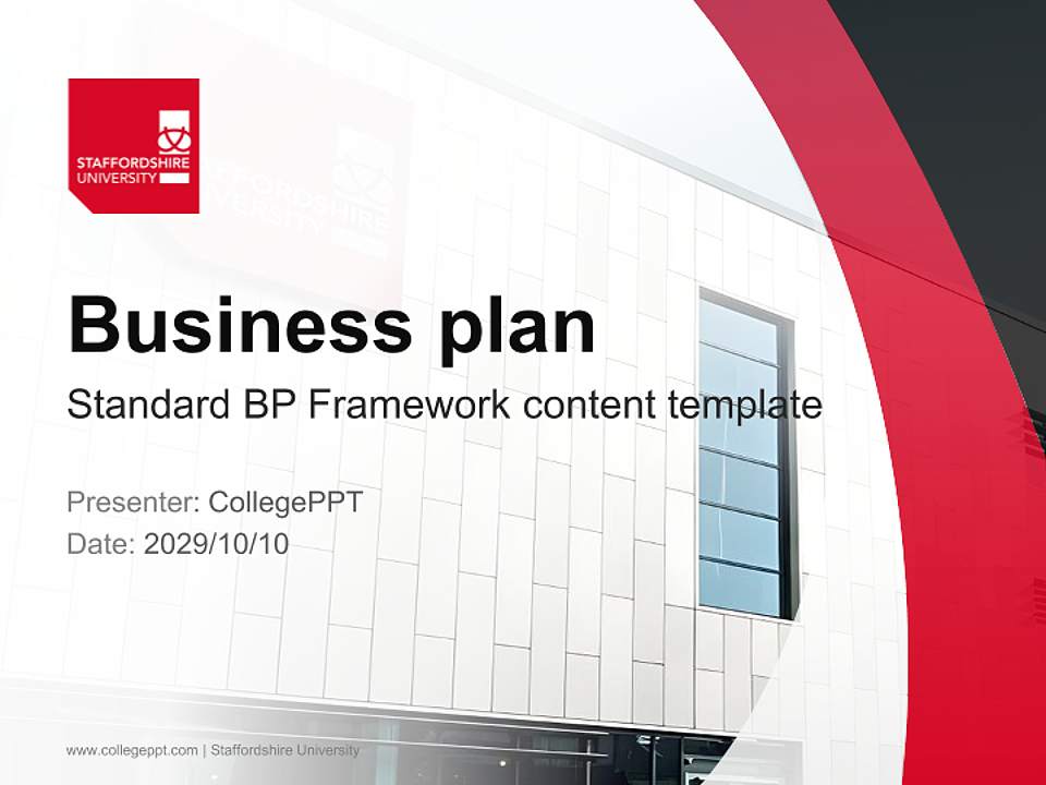 Staffordshire University Competition/Entrepreneurship Contest PPT Template4:3 ratio PPT effect preview image9