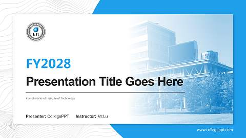 Kumoh National Institute of Technology Academic Presentation/Research Findings Report PPT Template