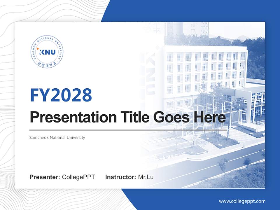 Samcheok National University Academic Presentation/Research Findings Report PPT Template4:3 ratio PPT effect preview image5