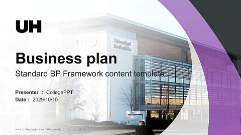 University of Hertfordshire Competition/Entrepreneurship Contest PPT Template
