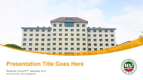 Howon University Course/Courseware Creation PPT Template