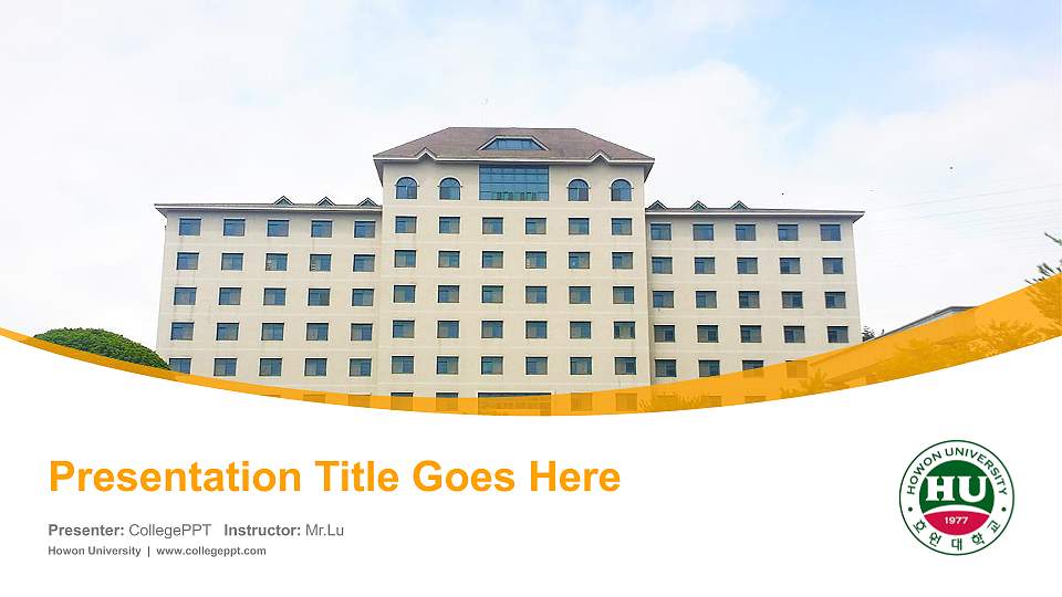 Howon University Course/Courseware Creation PPT Template16:9 ratio PPT effect preview image