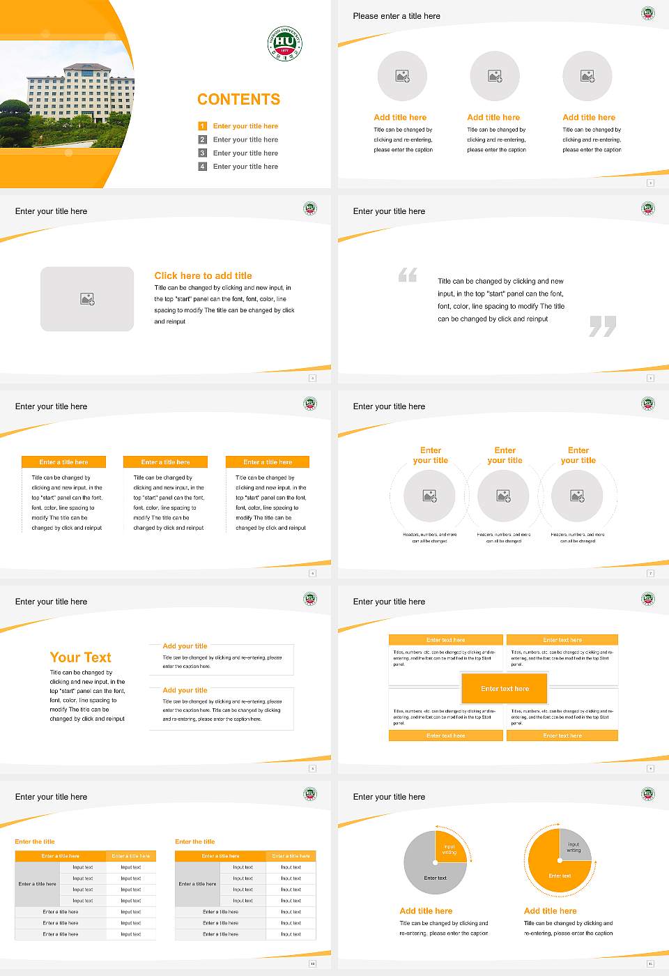 Howon University Course/Courseware Creation PPT Template16:9 ratio PPT effect preview image2