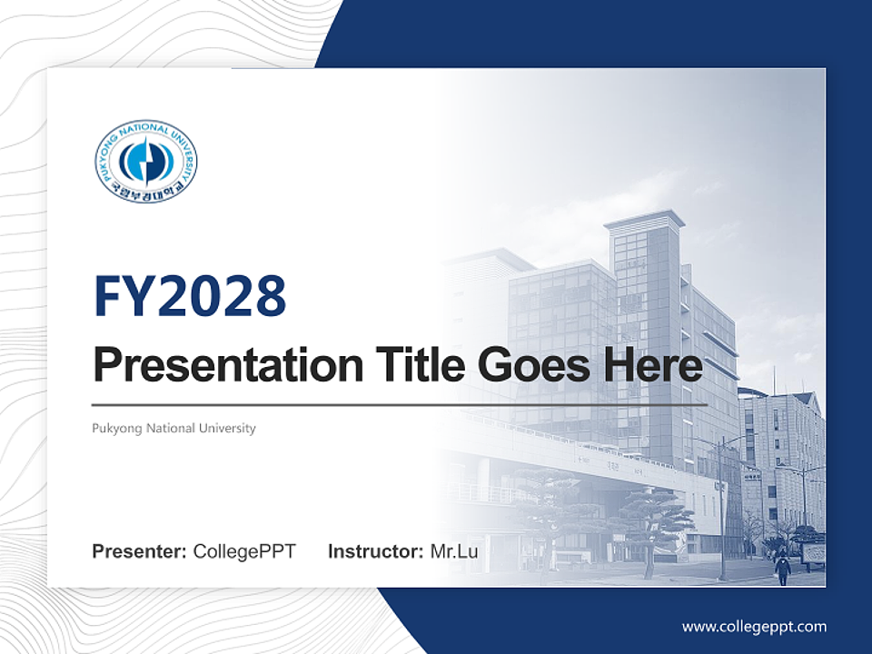Pukyong National University Academic Presentation/Research Findings Report PPT Template_Slide preview image1