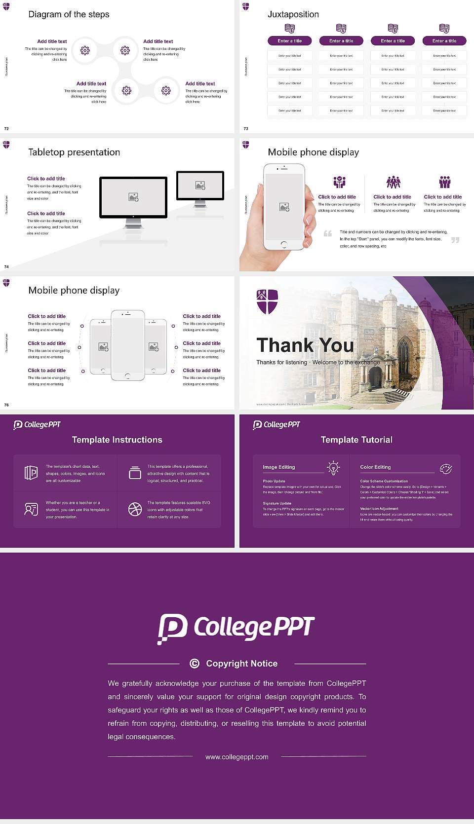 Durham University Competition/Entrepreneurship Contest PPT Template16:9 ratio PPT effect preview image9