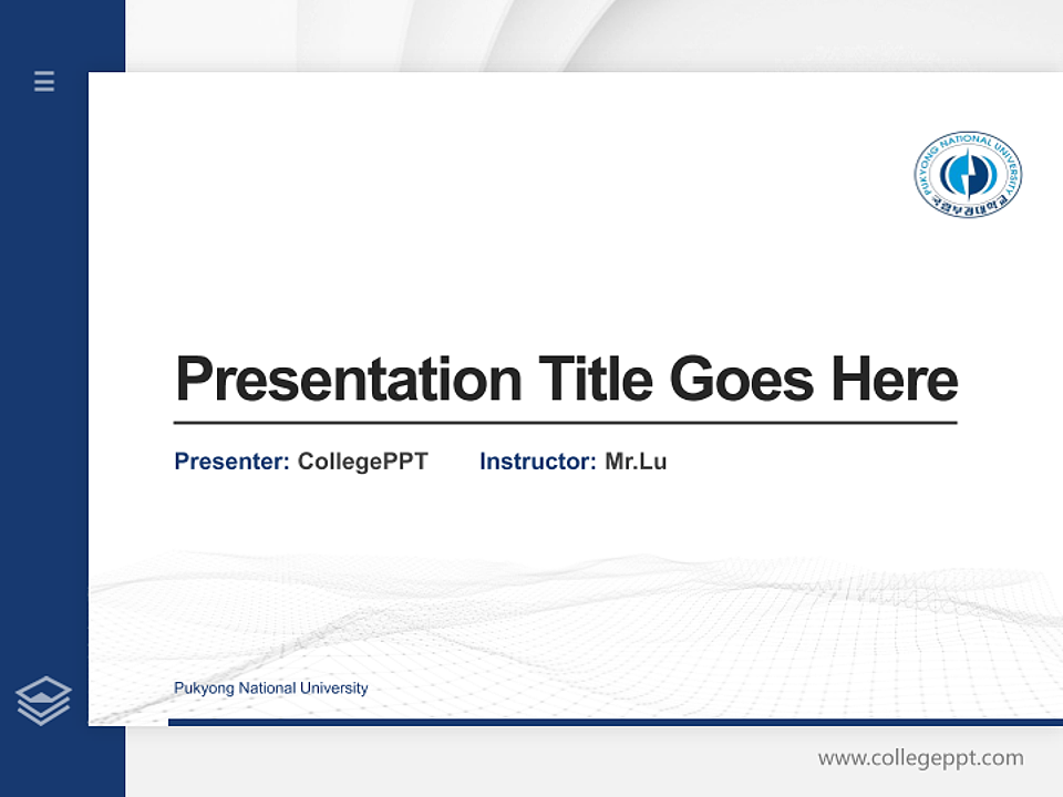 Pukyong National University Thesis Proposal/Graduation Defense PPT Template_Slide preview image1