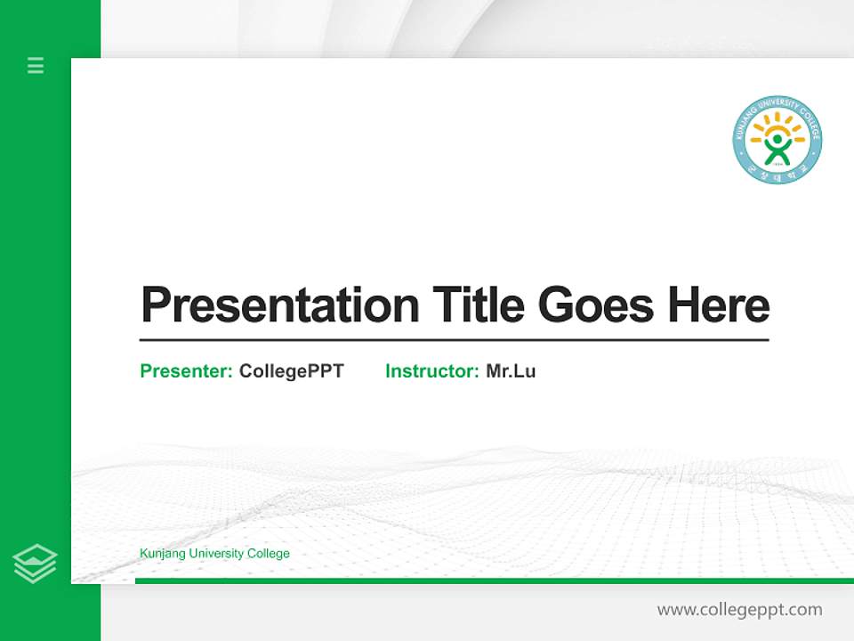 Kunjang University College Thesis Proposal/Graduation Defense PPT Template4:3 ratio PPT effect preview image5