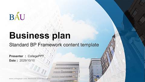 Baekseok Arts University Competition/Entrepreneurship Contest PPT Template