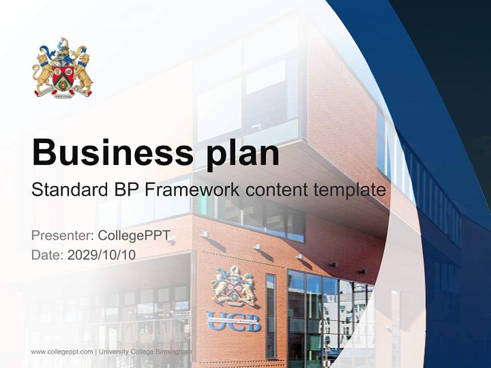 University College Birmingham Competition/Entrepreneurship Contest PPT Template4:3 ratio PPT effect preview image9