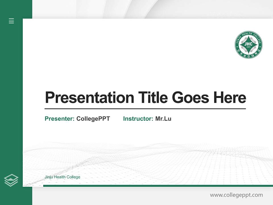 Jinju Health College Thesis Proposal/Graduation Defense PPT Template4:3 ratio PPT effect preview image5