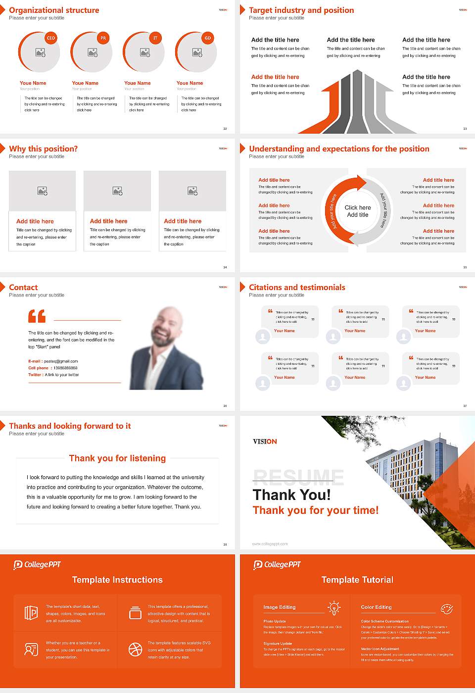 Jeonju Technical College Resume PPT Template16:9 ratio PPT effect preview image4