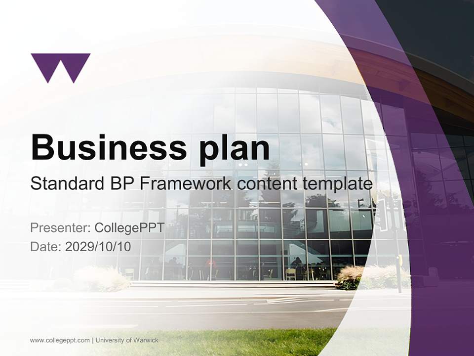 University of Warwick Competition/Entrepreneurship Contest PPT Template4:3 ratio PPT effect preview image9