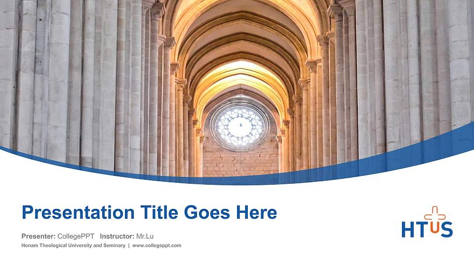 Honam Theological University and Seminary Course/Courseware Creation PPT Template16:9 ratio PPT effect preview image