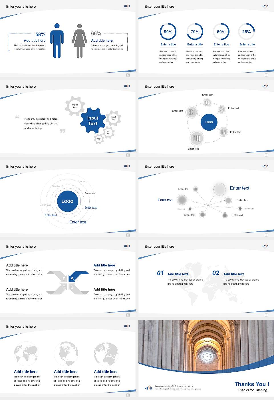 Honam Theological University and Seminary Course/Courseware Creation PPT Template16:9 ratio PPT effect preview image4