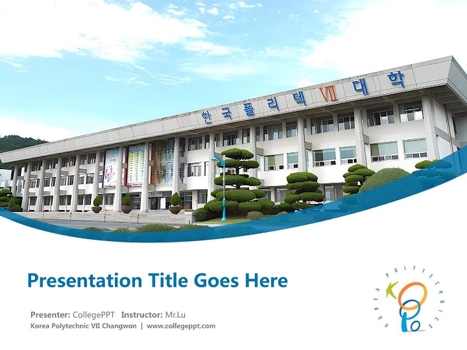 Korea Polytechnic VII Changwon Course/Courseware Creation PPT Template4:3 ratio PPT effect preview image5