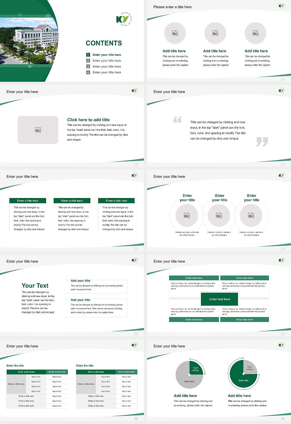 Konyang University Course/Courseware Creation PPT Template16:9 ratio PPT effect preview image2