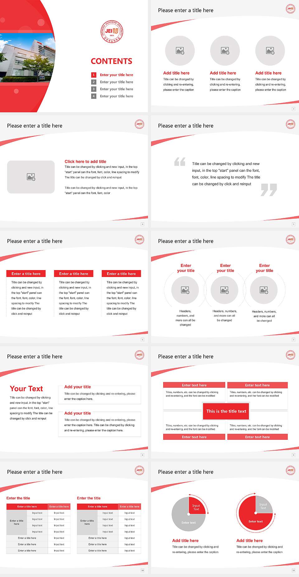 JEI University Course/Courseware Creation PPT Template4:3 ratio PPT effect preview image2