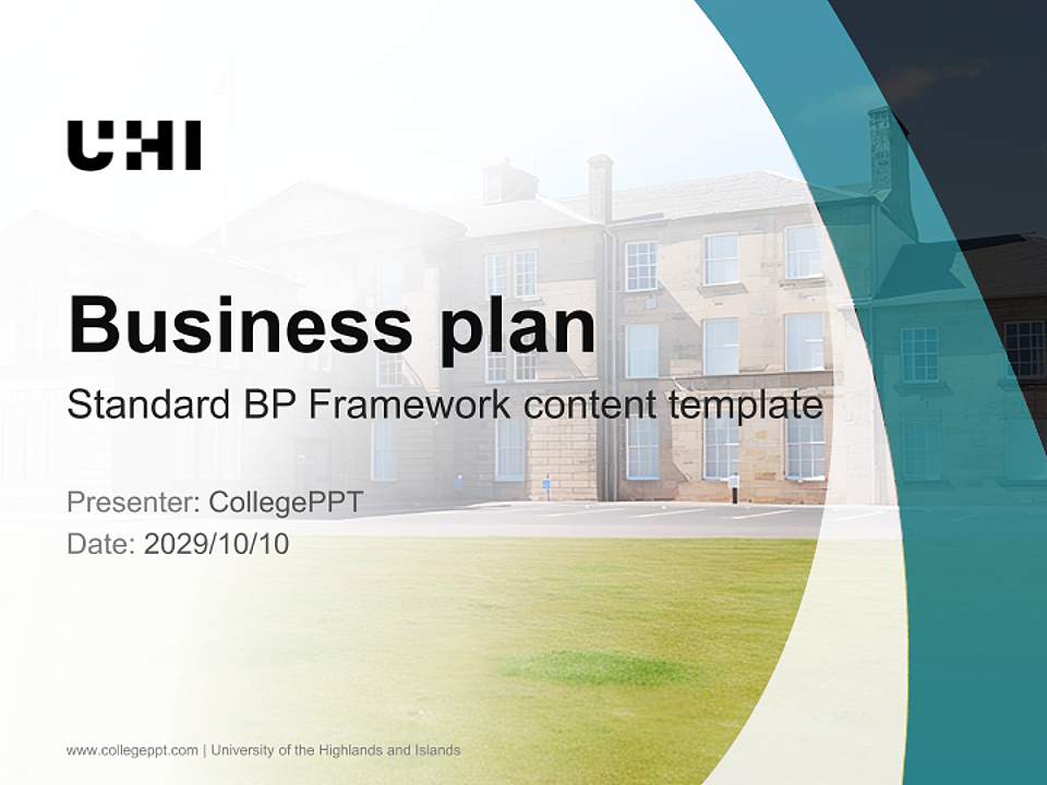 University of the Highlands and Islands Competition/Entrepreneurship Contest PPT Template4:3 ratio PPT effect preview image9