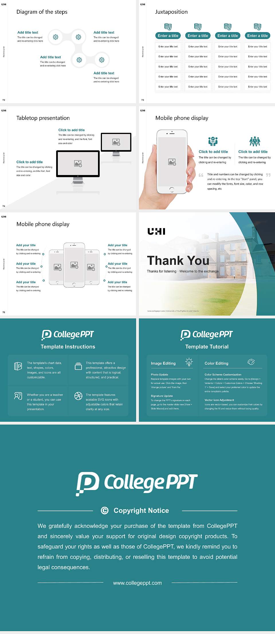 University of the Highlands and Islands Competition/Entrepreneurship Contest PPT Template4:3 ratio PPT effect preview image9