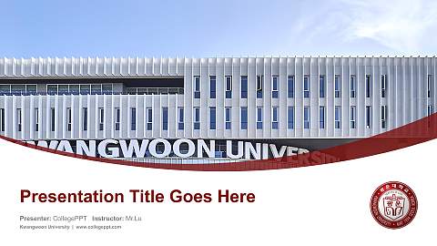 Kwangwoon University Course/Courseware Creation PPT Template