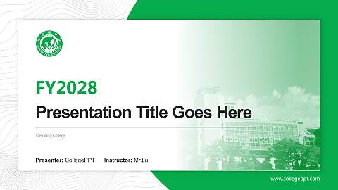 Saekyung College Academic Presentation/Research Findings Report PPT Template