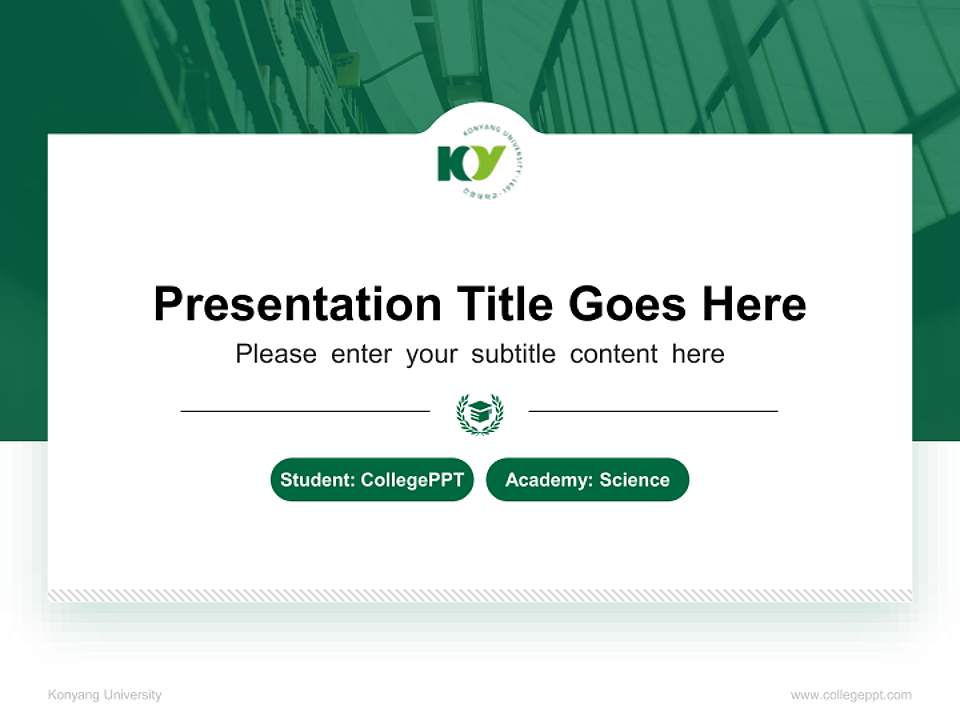 Konyang University National Scholarship Defense PPT Template4:3 ratio PPT effect preview image4