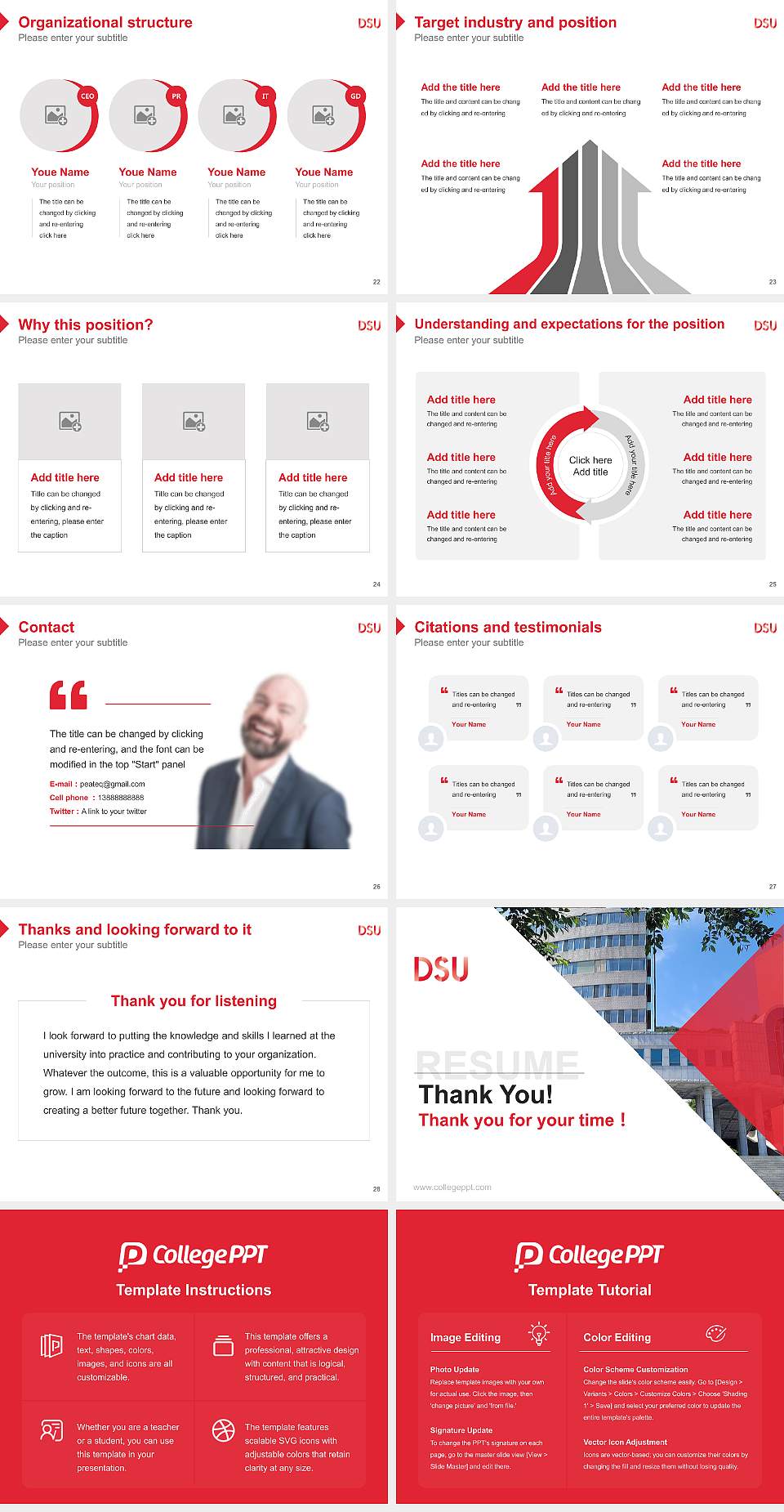 Dongseo University Resume PPT Template4:3 ratio PPT effect preview image4