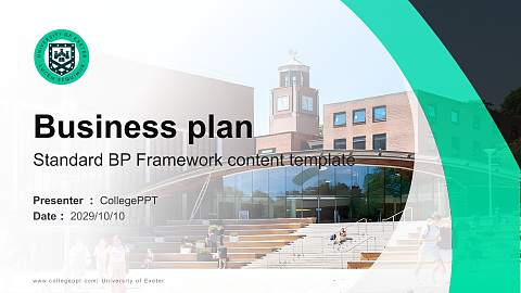 University of Exeter Competition/Entrepreneurship Contest PPT Template