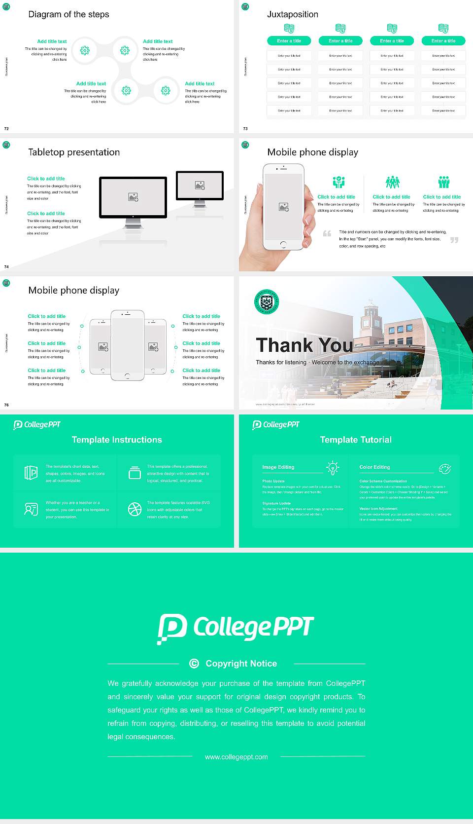 University of Exeter Competition/Entrepreneurship Contest PPT Template16:9 ratio PPT effect preview image9