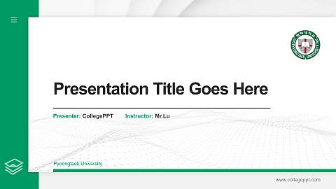 Pyeongtaek University Thesis Proposal/Graduation Defense PPT Template