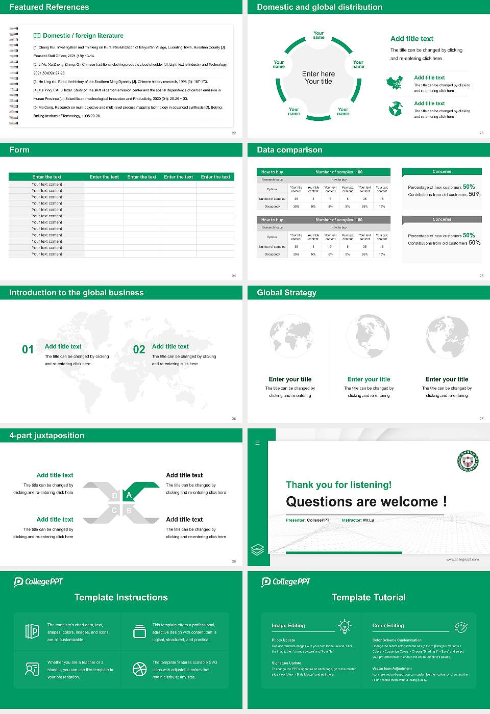 Pyeongtaek University Thesis Proposal/Graduation Defense PPT Template16:9 ratio PPT effect preview image4