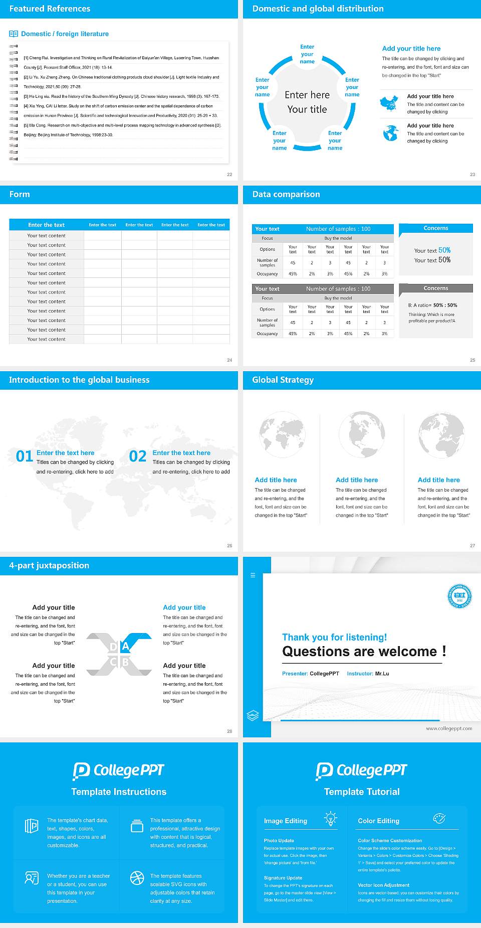 Hanyang Cyber University Thesis Proposal/Graduation Defense PPT Template4:3 ratio PPT effect preview image4
