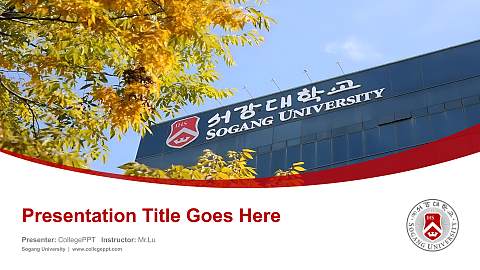 Sogang University Course/Courseware Creation PPT Template