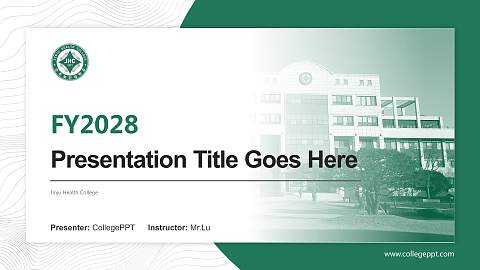 Jinju Health College Academic Presentation/Research Findings Report PPT Template