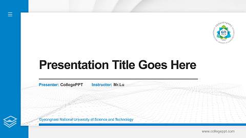 Gyeongnam National University of Science and Technology Thesis Proposal/Graduation Defense PPT Template