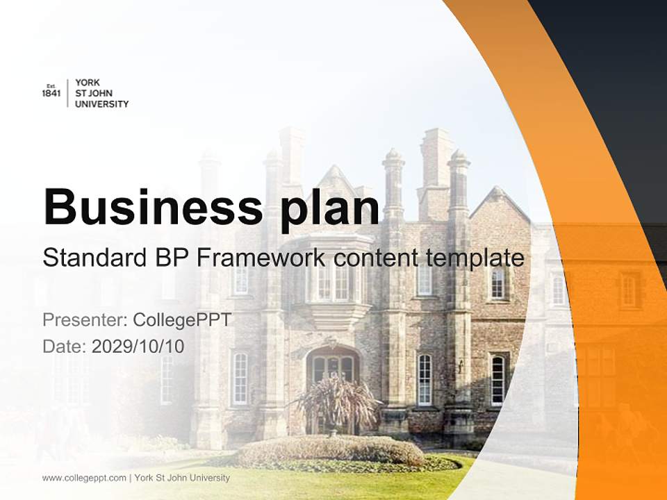 York St John University Competition/Entrepreneurship Contest PPT Template4:3 ratio PPT effect preview image9