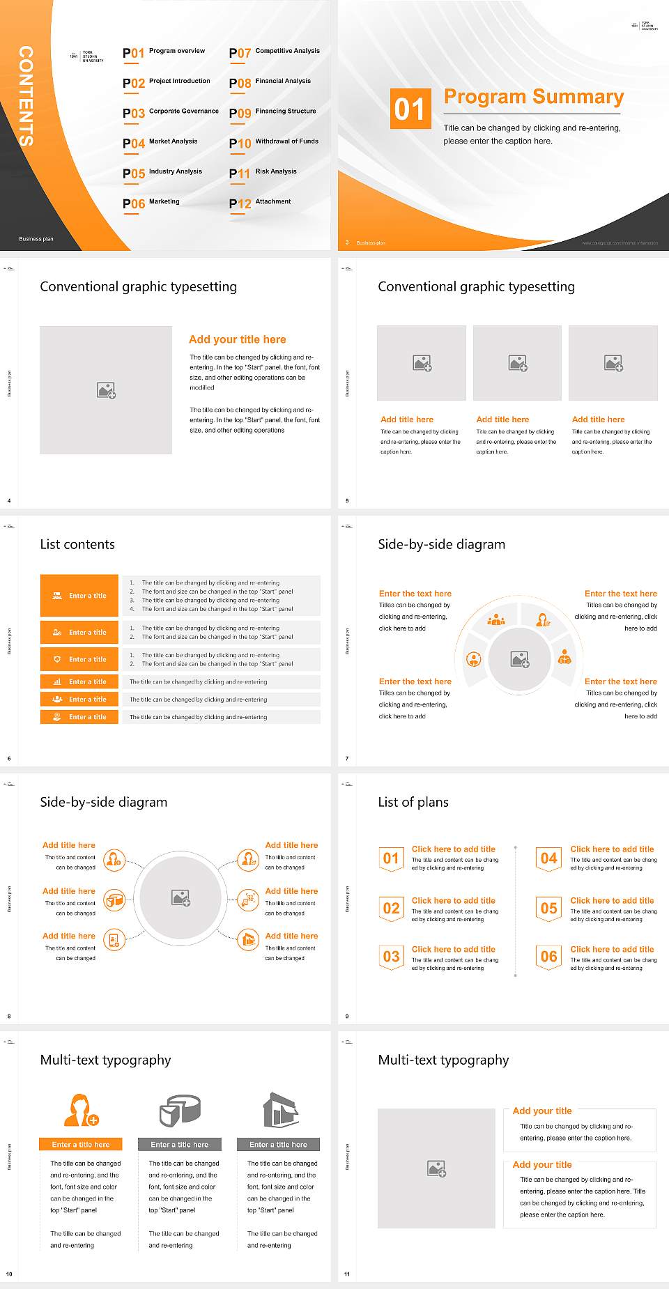 York St John University Competition/Entrepreneurship Contest PPT Template4:3 ratio PPT effect preview image2