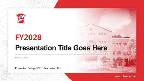 Keimyung College Academic Presentation/Research Findings Report PPT Template