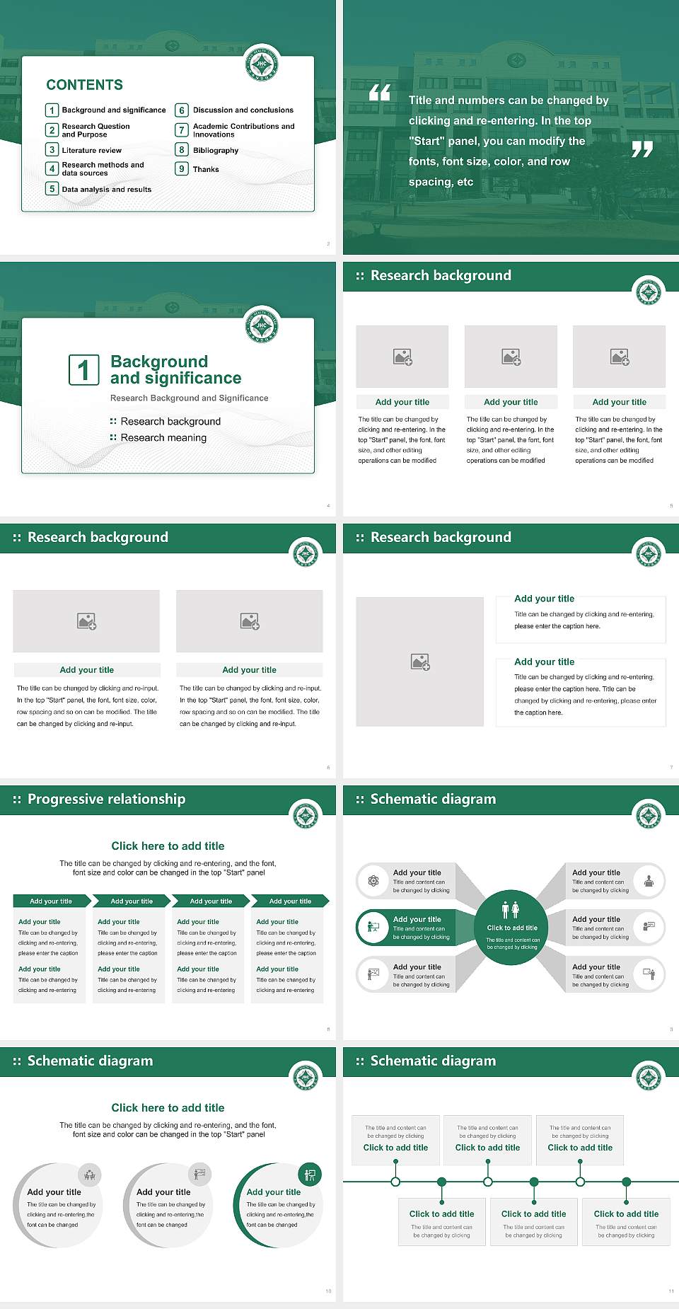 Jinju Health College Graduation Thesis Defense PPT Template4:3 ratio PPT effect preview image2