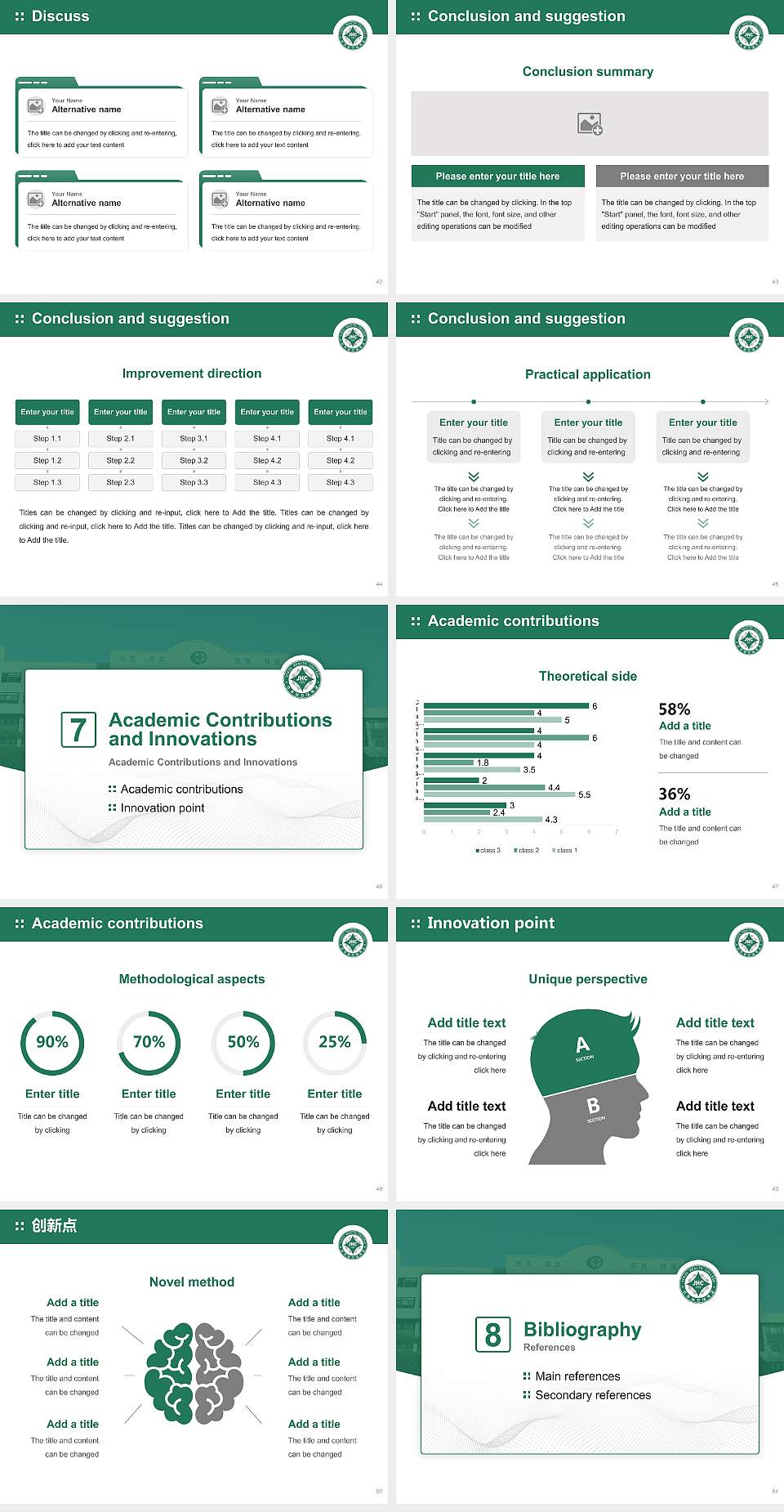Jinju Health College Graduation Thesis Defense PPT Template4:3 ratio PPT effect preview image6