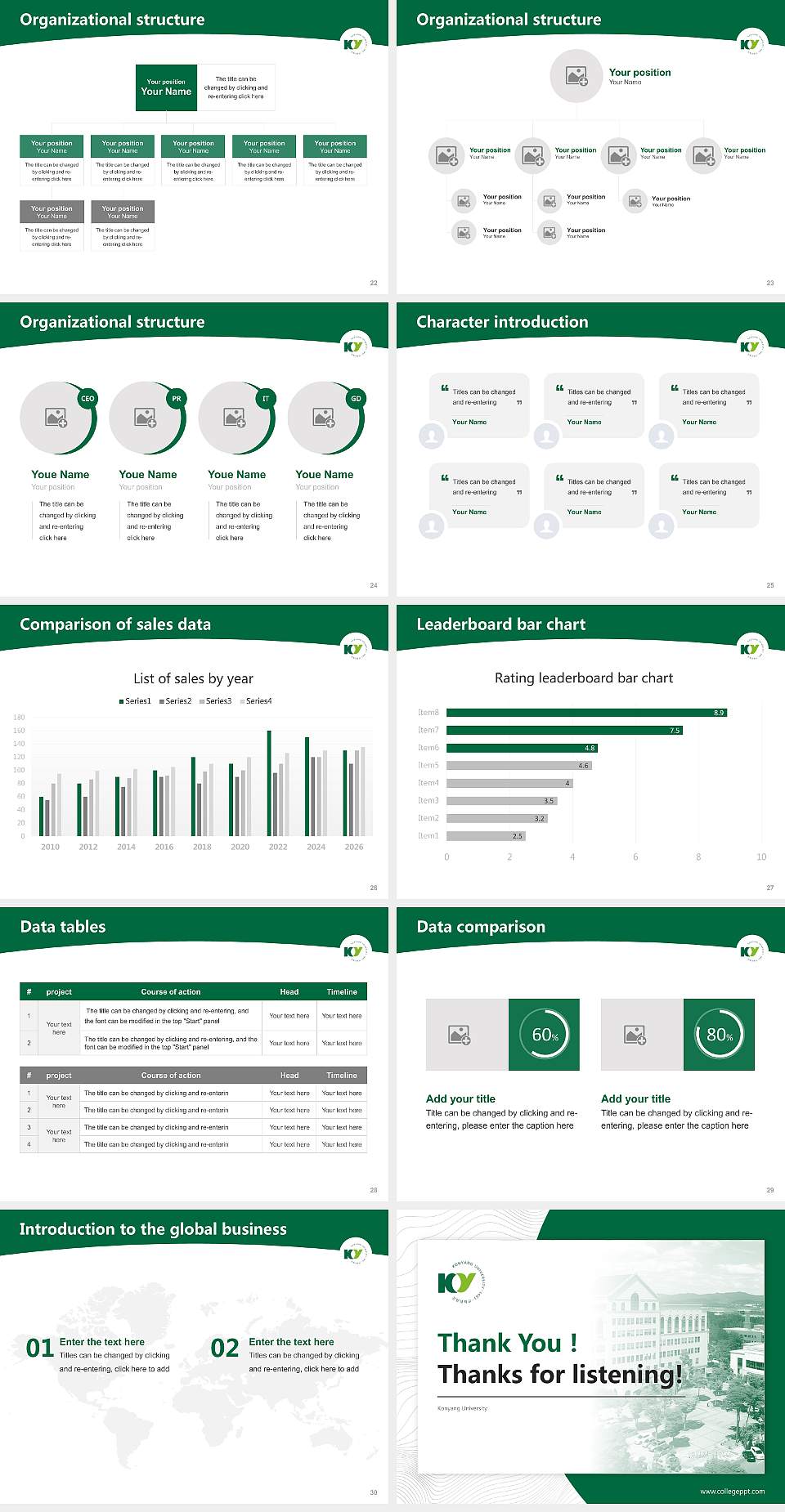Konyang University Academic Presentation/Research Findings Report PPT Template4:3 ratio PPT effect preview image4