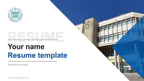 Pusan National University Resume PPT Template