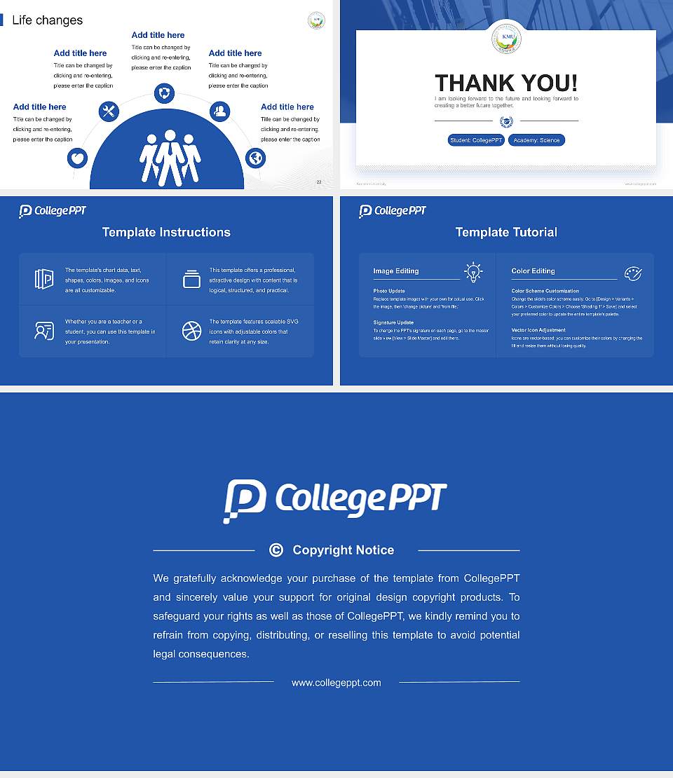 Kookmin University National Scholarship Defense PPT Template16:9 ratio PPT effect preview image4