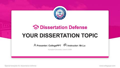 Kyungbok University Graduation Thesis Defense PPT Template
