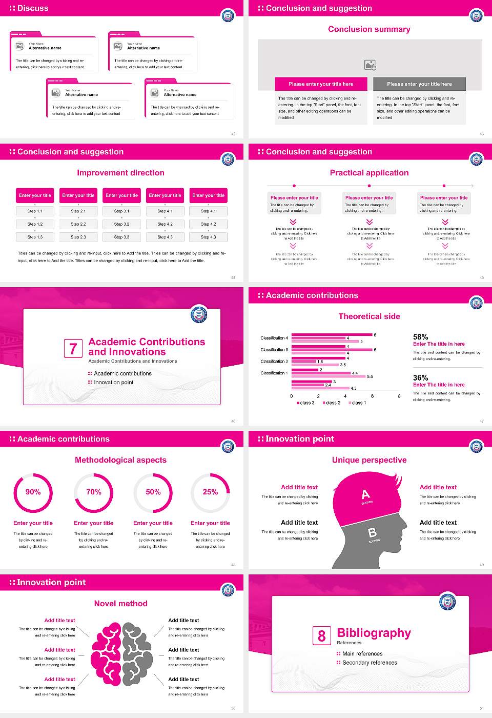 Kyungbok University Graduation Thesis Defense PPT Template16:9 ratio PPT effect preview image6