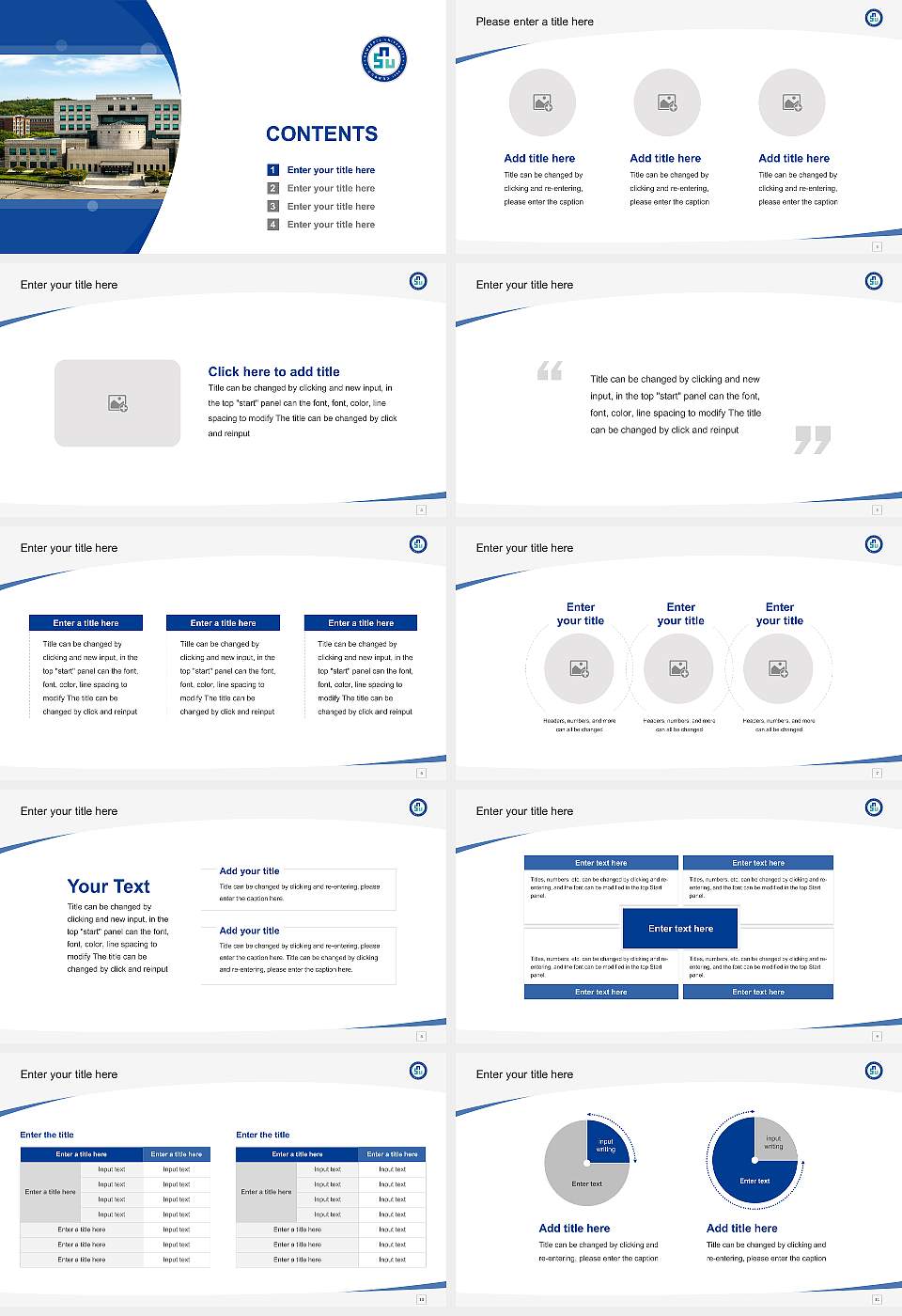Namseoul University Course/Courseware Creation PPT Template16:9 ratio PPT effect preview image2